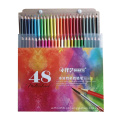 48 coloridas de lápis de cor de madeira natural solúvel em água